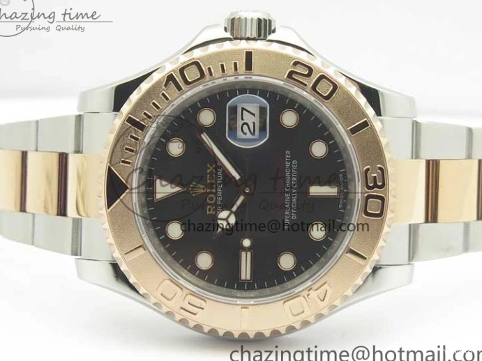 VRF Dial A2836 116621 Bracelet on RG Best Edition Yacht-Master SS 1:1 SS Black 0811